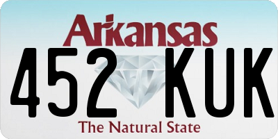 AR license plate 452KUK