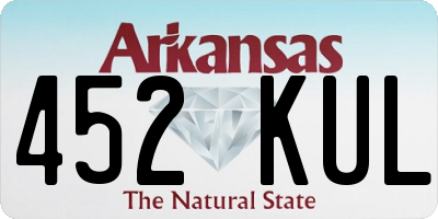 AR license plate 452KUL