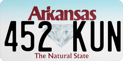 AR license plate 452KUN