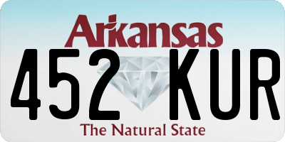 AR license plate 452KUR