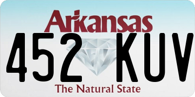 AR license plate 452KUV