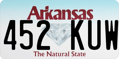 AR license plate 452KUW