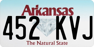 AR license plate 452KVJ