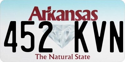 AR license plate 452KVN