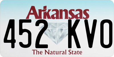 AR license plate 452KVO