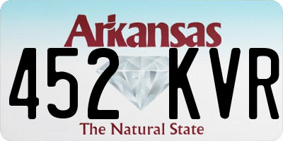 AR license plate 452KVR