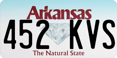 AR license plate 452KVS