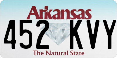 AR license plate 452KVY