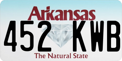 AR license plate 452KWB