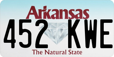 AR license plate 452KWE