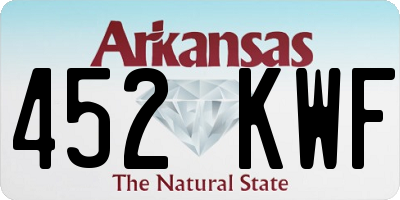 AR license plate 452KWF
