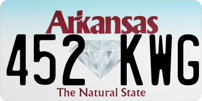 AR license plate 452KWG