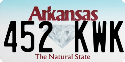 AR license plate 452KWK