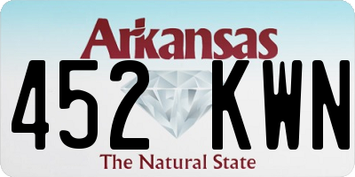 AR license plate 452KWN