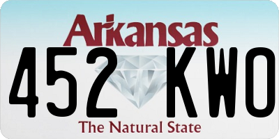 AR license plate 452KWO