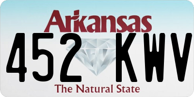 AR license plate 452KWV