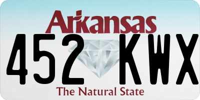 AR license plate 452KWX