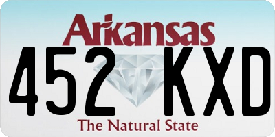 AR license plate 452KXD