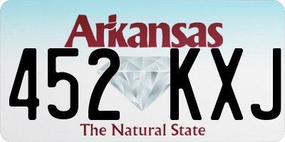 AR license plate 452KXJ