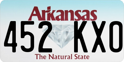 AR license plate 452KXO