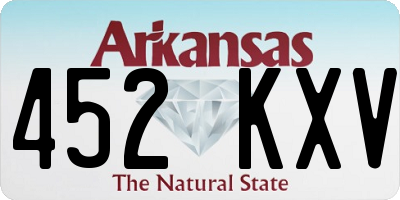 AR license plate 452KXV