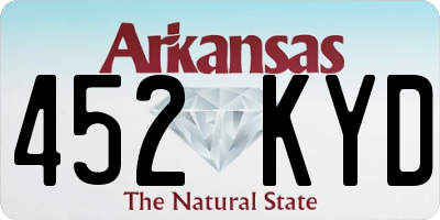 AR license plate 452KYD