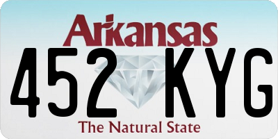 AR license plate 452KYG