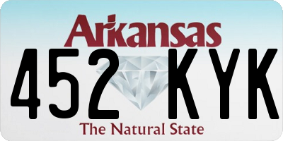 AR license plate 452KYK