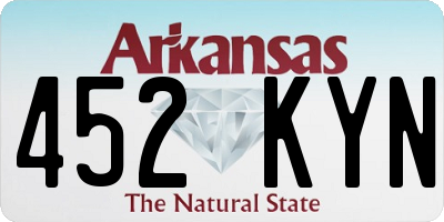AR license plate 452KYN