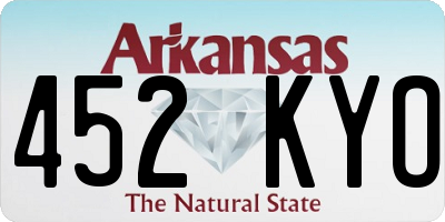 AR license plate 452KYO