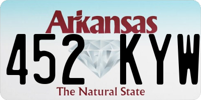 AR license plate 452KYW