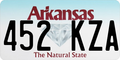 AR license plate 452KZA
