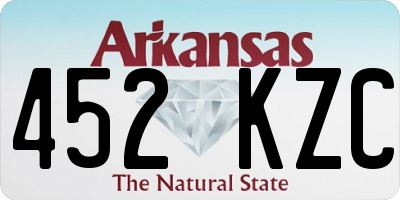 AR license plate 452KZC