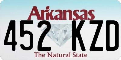 AR license plate 452KZD
