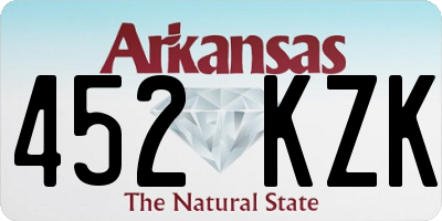 AR license plate 452KZK