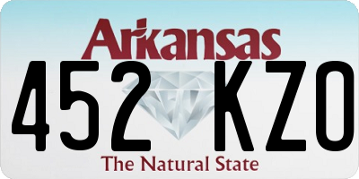 AR license plate 452KZO