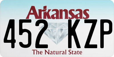AR license plate 452KZP
