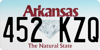 AR license plate 452KZQ