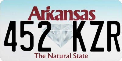 AR license plate 452KZR