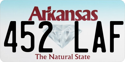 AR license plate 452LAF