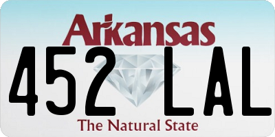 AR license plate 452LAL