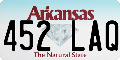 AR license plate 452LAQ
