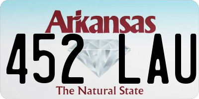 AR license plate 452LAU