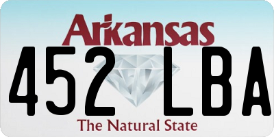 AR license plate 452LBA