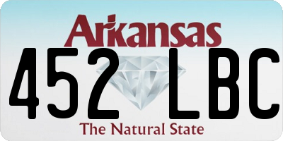 AR license plate 452LBC
