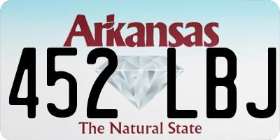 AR license plate 452LBJ