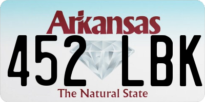 AR license plate 452LBK