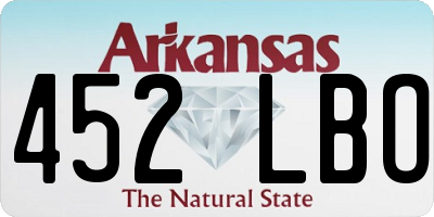AR license plate 452LBO
