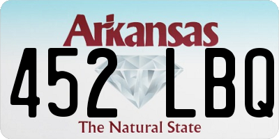 AR license plate 452LBQ