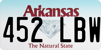 AR license plate 452LBW